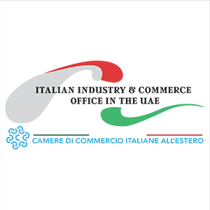 Logo Camera di Commercio Italiana negli Emirati Arabi Uniti.